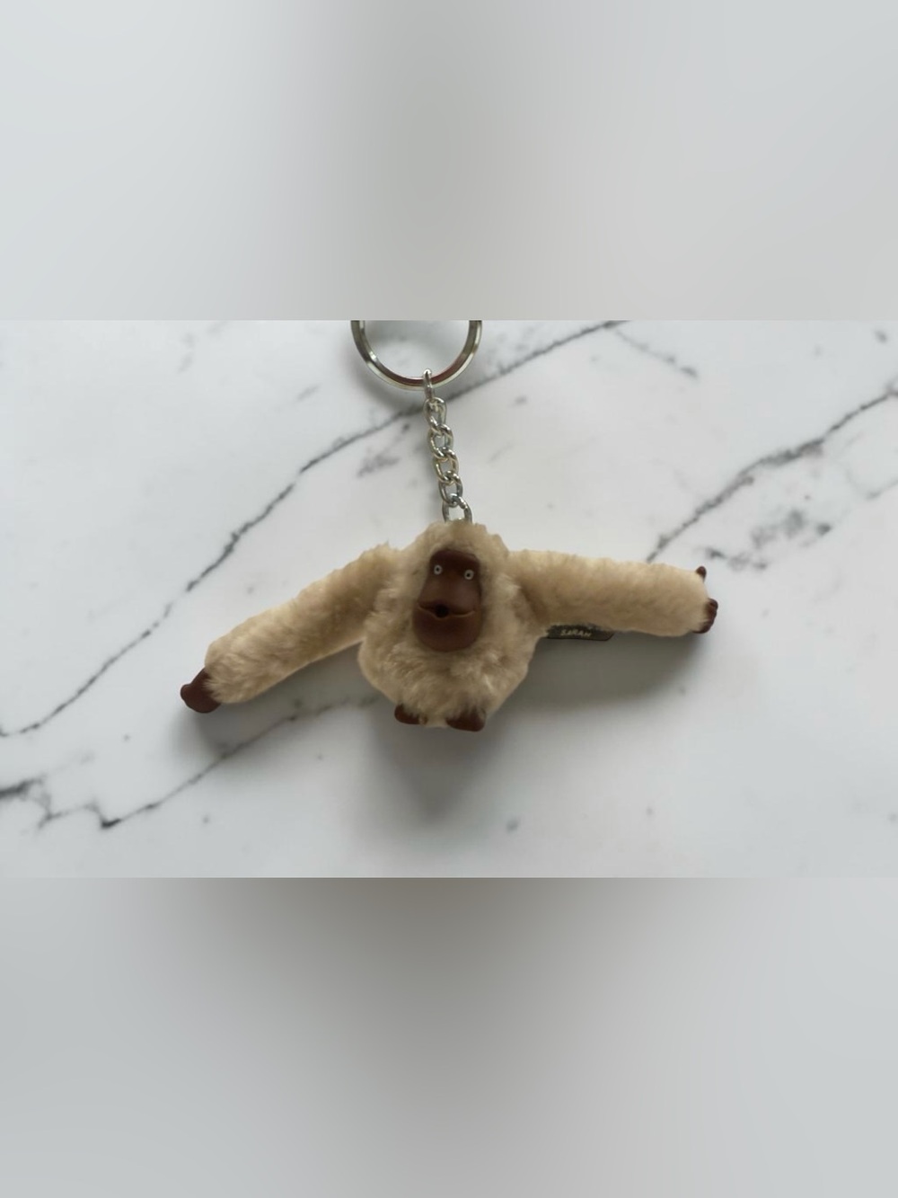 Kipling Medium Gorilla Monkey Keychain with name Sarah